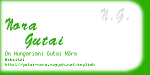 nora gutai business card